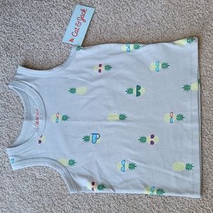 NWT Cat & Jack toddler boy tank top, 12 months, pineapples, gray, sunglasses
